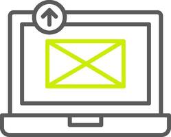 Sending Email Line Two Color Icon vector