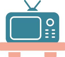 Tv Glyph Two Color Icon vector