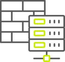 Firewall Line Two Color Icon vector