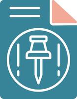 Push Glyph Two Color Icon vector