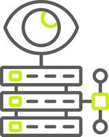 Data Visualization Line Two Color Icon vector