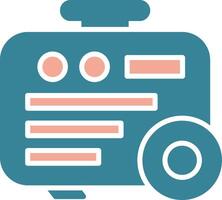 Electric Generator Glyph Two Color Icon vector