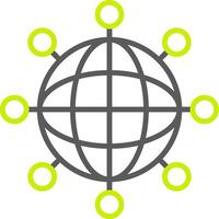 Internet Line Two Color Icon vector