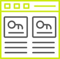 Password Manager Line Two Color Icon vector