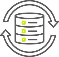 Data Synchronization Line Two Color Icon vector