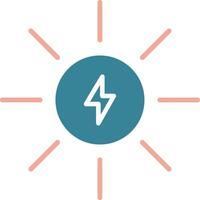 Sun Glyph Two Color Icon vector