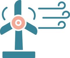 Wind Energy Glyph Two Color Icon vector