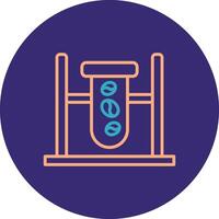 Quality Check Line Two Color Circle Icon vector