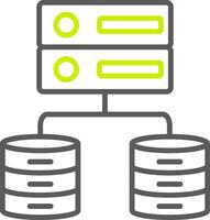 Data Server Line Two Color Icon vector
