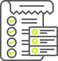 Data List Line Two Color Icon vector