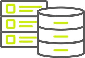 Databases Line Two Color Icon vector