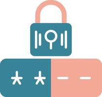 Password Glyph Two Color Icon vector