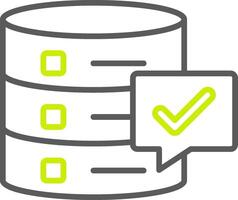 Data Quality Line Two Color Icon vector