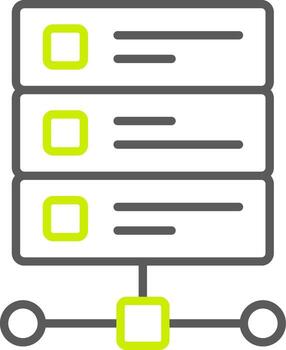 Database Line Two Color Icon vector
