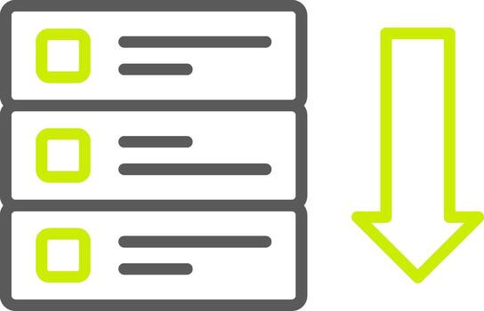 Database Line Two Color Icon vector