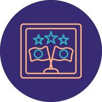 Frame Line Two Color Circle Icon vector