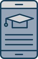 Elearning Line Filled Grey Icon vector