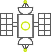 Hubble Space Telescope Line Two Color Icon vector