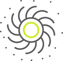 Black Hole Line Two Color Icon vector