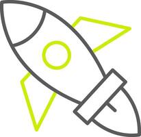 Rocket Line Two Color Icon vector