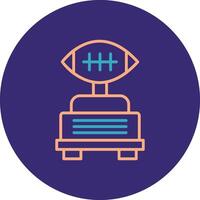 Football Line Two Color Circle Icon vector