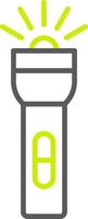Flashlight Line Two Color Icon vector