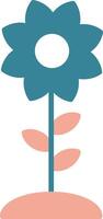 Flower Glyph Two Color Icon vector