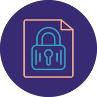 File Line Two Color Circle Icon vector