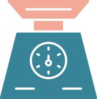 Weigh Scale Glyph Two Color Icon vector