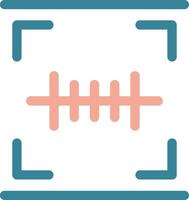 Barcode Scan Glyph Two Color Icon vector