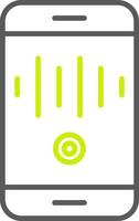 Voice Recording Line Two Color Icon vector