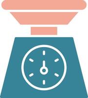 Weighing Machine Glyph Two Color Icon vector