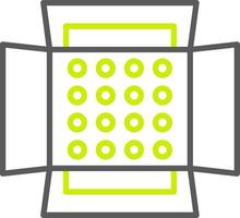 Soft Box Line Two Color Icon vector