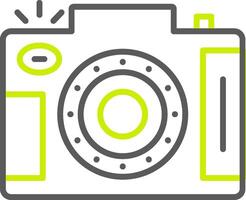 Dslr Camera Line Two Color Icon vector