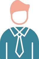 Employee Glyph Two Color Icon vector