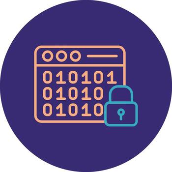 Browser Line Two Color Circle Icon vector