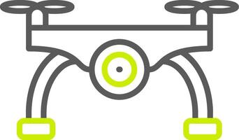 Camera Drone Line Two Color Icon vector