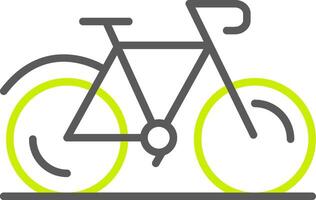 icono de línea de bicicleta de dos colores vector
