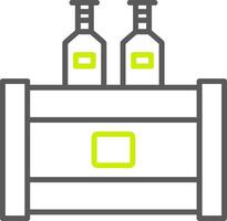 Beer Box Line Two Color Icon vector