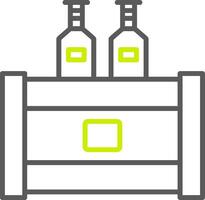 Beer Box Line Two Color Icon vector