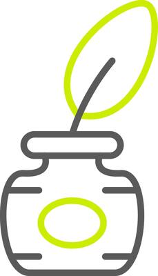 Feather Pen Line Two Color Icon