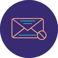 Spam Line Two Color Circle Icon vector