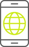 News Feed Line Two Color Icon vector