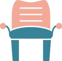 Armchair Glyph Two Color Icon vector