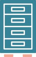 Cabinet Glyph Two Color Icon vector