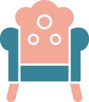 Armchair Glyph Two Color Icon vector