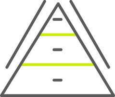 Pyramid Chart Line Two Color Icon vector