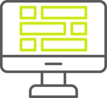 Dashboard Line Two Color Icon vector