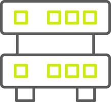 Data Quality Line Two Color Icon vector