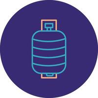 Tank Line Two Color Circle Icon vector